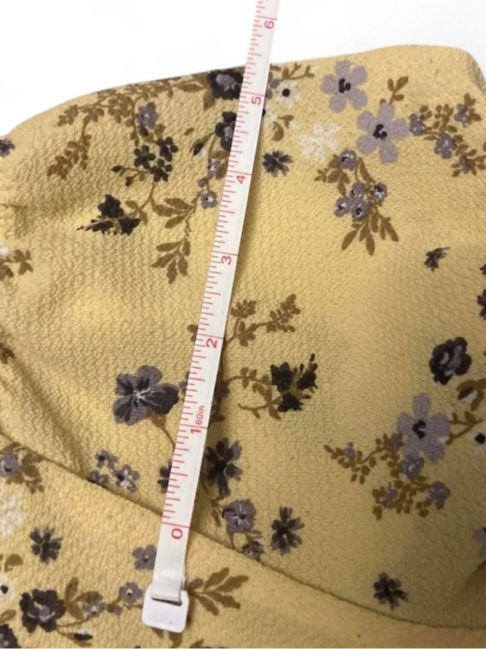 Knitworks Women’s XS Cottagecore Yellow and Purple Floral Fit-and-Flare Dress